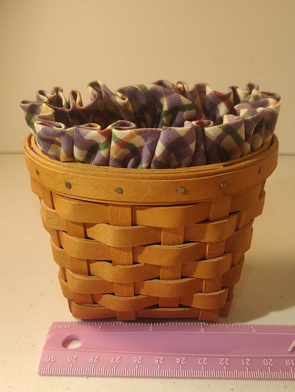 Longaberger 1999 Hostess Oregano Basket, Liner And Plastic Protector